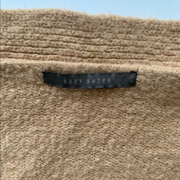 Suzy sheer size medium acrylic/ elastane neutral cropped cardigan. - Picture 4 of 7